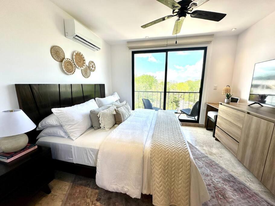 Apartment Cozy With Balcony And Rooftop Pool In Tulum